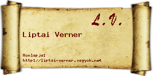 Liptai Verner névjegykártya